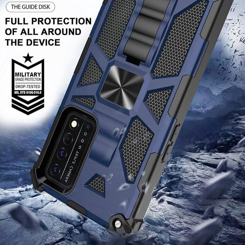 Ailiber Blue Case for T-Mobile REVVL V Plus 5G with Screen Protector, Magnetic Car Mount, Kickstand, Rugged Shockproof