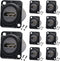 PENGLIN 10Pack HDMI Panel Mount Coupler, Female to Female 4K Adapter, HDMI D-Type Pass Through Connector with Cap
