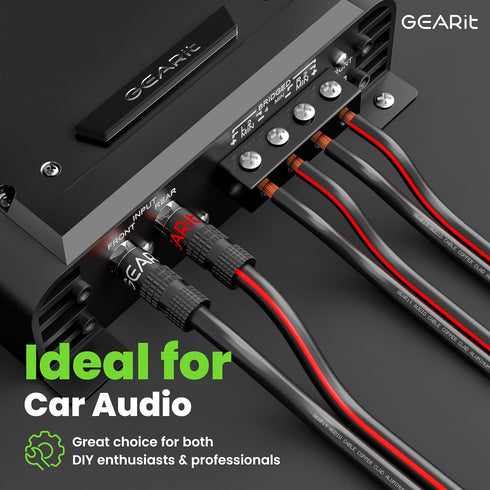 GEARit 10 Gauge Speaker Wire, 100 Feet, Copper Clad Aluminum for Stereo, Surround Sound, Home Theater (Black)