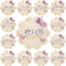 12 Pcs 3D Butterfly Wooden Baby Girl Monthly Milestone Cards Sign 1-12