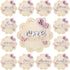12 Pcs 3D Butterfly Wooden Baby Girl Monthly Milestone Cards Sign 1-12