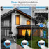 Security Camera Outdoor Wired with Night Vision Color, 360 WiFi Cameras for Home Security and Motion Detection
