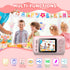 Kids Digital Camera for Girls, Kid Video Camera for Vlogging, Flip-up Lens for Toddler Camera Ages 3-8