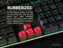 Rubberized Keycap Set, Double Shot Translucent, ABS + TPR, OEM Profile for Mechanical Gaming Keyboard, Red, 23 Keys