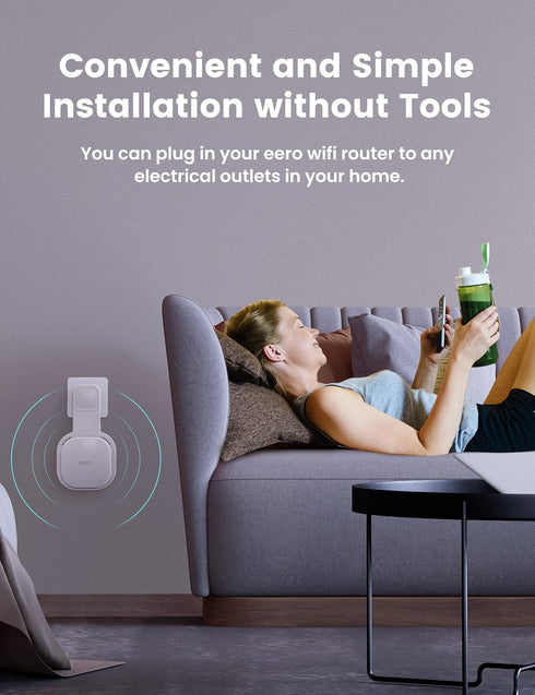 DG-Direct Wall Mount Holder for eero 6 and eero 6+ Router - Outlet Holder, Space Saving Design (1 Pack)