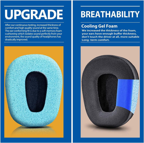 B450-XT B550-XT Kit Replacement Ear Pads Cushion Compatible with B450-XT B550XT Headset I B450 B550 XT Accessories (Cooling Gel)
