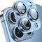 YWXTW 3D Alloy Metal & Tempered Glass Camera Lens Protector for iPhone 13 Pro/Pro Max - Full Coverage, Sierra Blue.