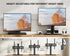 FITUEYES Universal TV Stand, Swivel Tabletop TV Stand for 28-55 Inch Flat Screens, Height Adjustable, Black