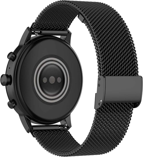 E ECSEM Metal Loop Bands for iTouch Sport 4, Adjustable Stainless Steel Replacement Wristbands, Quick Release Strap