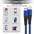 cugunu USB Lightning Cable 3 Pack 6FT, MFi Certified Nylon Braided Fast Charging Cord for iPhone