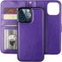 Bocasal Detachable Wallet Case for iPhone 13 Pro Max, RFID Blocking Card Slots, Premium PU Leather, Purple