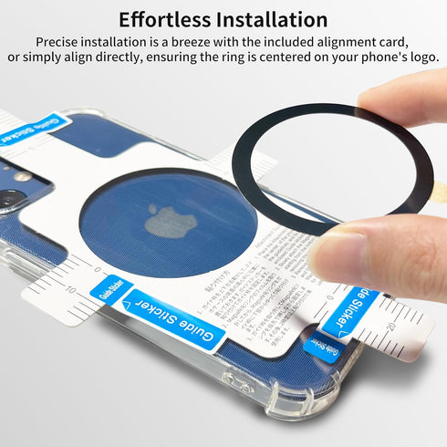 Universal Metal Rings Compatible with MagSafe Sticker - (Black, Silver, White)