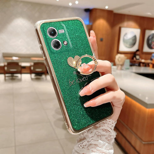 Ring Kickstand Phone Case for Motorola Moto G Stylus 2023 (4G), Sparkly Slim Soft Silicone Shockproof Protective Cover