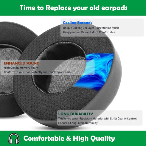 Cooling Replacement Earpads Cushions for Corsair Virtuoso RGB Wireless SE Gaming Headset, Ear Pads with Cooling Gel