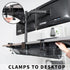 VIVO Clamp-on Under Desk Cable Net, 91 cm Workstation Wire Organizer for Home and Office, Black, DESK-AC36MH