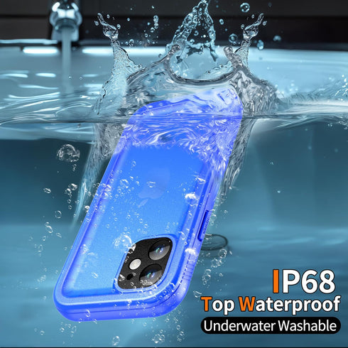 Cozycase Waterproof Case for iPhone 12 Pro Max - Full Body Rugged Dustproof Shockproof Cover with Built-in Screen