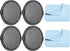 PATIKIL 4 Pack Lens Cap, Sides Pinch Front Cover with Microfiber Cloth for 82mm Universal DSLR Lenses