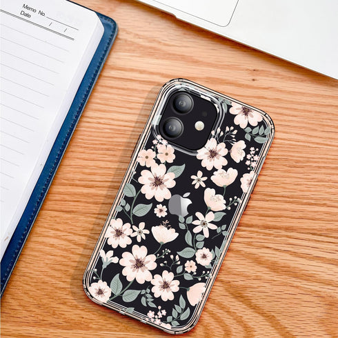 Case for iPhone 12 and iPhone 12 Pro 6.1 Inch, Clear Soft Slim TPU Cover + Hard PC Bumper Protection