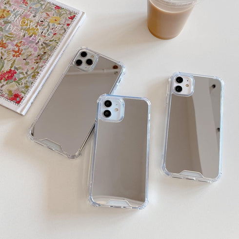 iPhone 11 Case Mirror Case with Shockproof Corner Guards, Slim Protective Cover for Girls, Makeup Touch Up