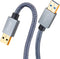 Faodzc USB 3.0 A Male to A Male Cable, 1 ft Nylon Braid, Double End USB Cord for Hard Drives, DVD Players, Laptops.