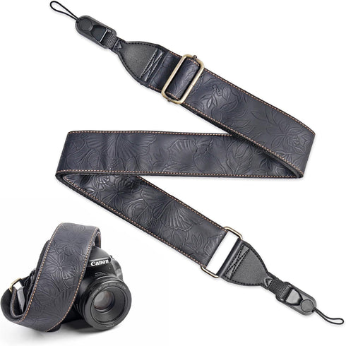 QIELIZI Lifestyle Camera Strap,Vintage Adjustable Vintage Neck & Shoulder Strap for All