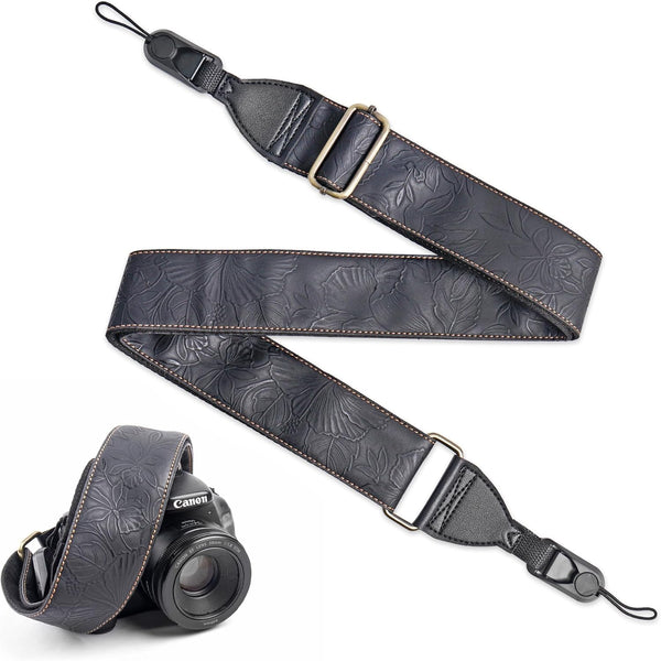 QIELIZI Lifestyle Camera Strap,Vintage Adjustable Vintage Neck & Shoulder Strap for All