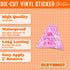 Generic Set 3Pcs 3 Inches Pink Women at Work Holographic Stickers Hard Hat Sticker for Women Feminist Construction Sign