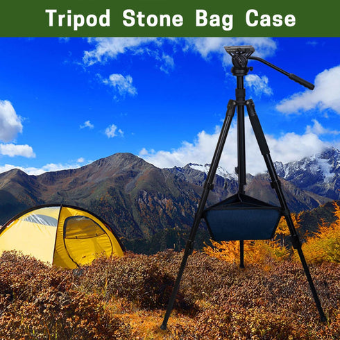 3 Tripod Stone Bag with Compartments, Heavy Duty Sand Bag for Photography