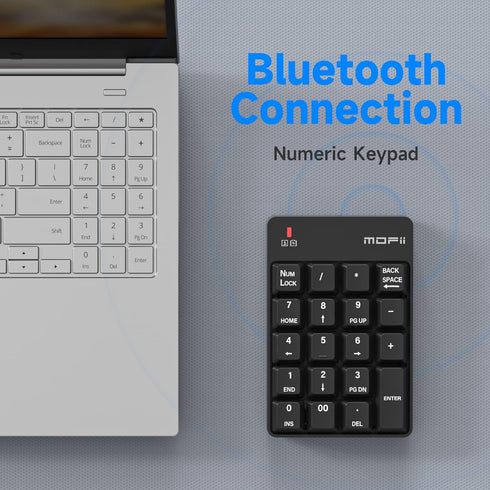 MOFII Bluetooth 5.1 Wireless Numeric Keypad, Silent 19 Keys USB Keypads, Portable Financial Accounting Numpad for