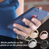 Finger Ring Stands Set, Pack of 4 Universal Thin 360 Degree Rotation Rings, Compatible with iPhone & Android (Rose