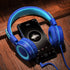 POWMEE P10 Kids Headphones with Microphone, Adjustable 85dB/94dB Volume, Foldable On-Ear for School/PC/Cellphone (Blue)