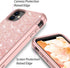 Coolwee Glitter Full Protective Case for iPhone 11, Heavy Duty Hybrid 3 in 1 Shockproof for Women Girls Rose Gold