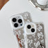 Love Heart Bow Plating Mirror Soft Phone Case for iPhone 13 Pro, Silver