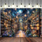 MERCHR Bookshelf Backdrop Books Library Tapestry Bookcase Photography Backdrop School Library Study Bookshelf