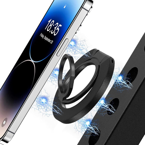 Magnetic Phone Grip for MagSafe, Double-Sided Adjustable Phone Ring Holder, Compatible with iPhone 15-12 Pro Max