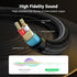 UGREEN 6.6FT 1/8 to 1/4 Stereo Cable, 3.5mm TRS to Dual 6.35mm Y Splitter Adapter for iPhone, PC, Mixer, Speaker
