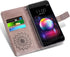 LG K30 2018 Phone Case Wallet with Tempered Glass Screen Protector, Flip Cover, Card Holder, Gray