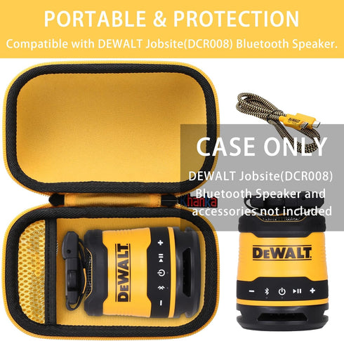 khanka Hard Case Replacement for DEWALT Jobsite (DCR008) USB-C Rechargeable Bluetooth Speaker(Case Only)