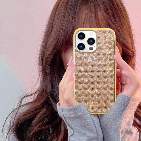 LUVI Fusicase for iPhone 11 Pro, Cute Bling Diamond Case with Rhinestone Crystal, Rose Gold