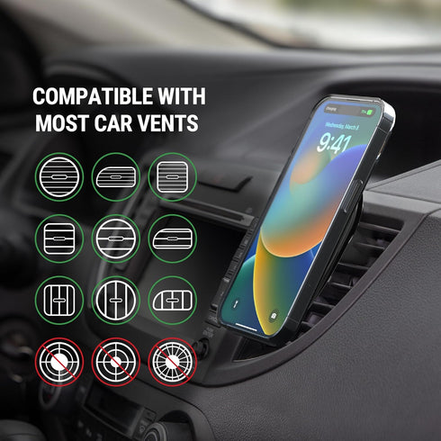Scosche MPMSWDV Magnetic Phone Holder for Car, iPhone MagSafe Car Mount for Dashboard/Windshield/Vent