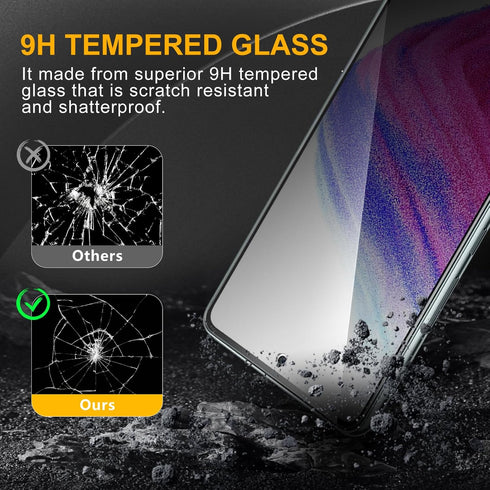3 Pack Privacy Screen Protector + 3 Pack Camera Lens Protector for Samsung Galaxy A53, Anti Spy Tempered Glass