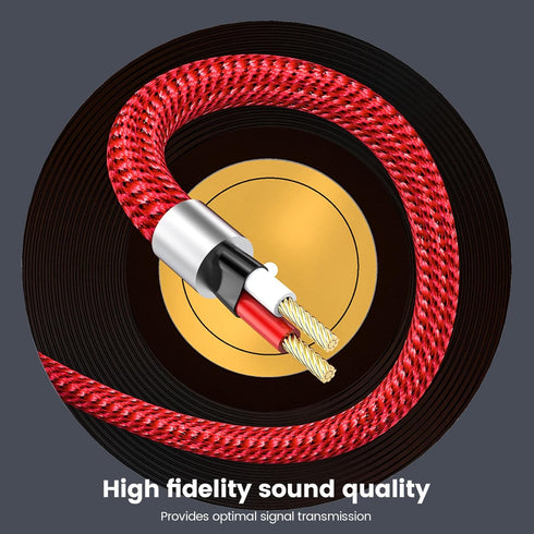 MOSWAG 3.5mm 1/8" TRS to Double 6.35mm 1/4" TS Mono Y-Cable, 6.6FT/2Meter Splitter Cable for Phone, iPod, Laptop, Home