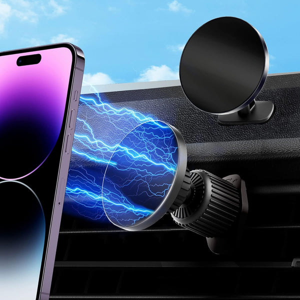 UBeesize Magnetic Car Phone Holder, 360 Swivel, Easy Access, Compatible with iPhone 14/13 Pro/Max/Mini