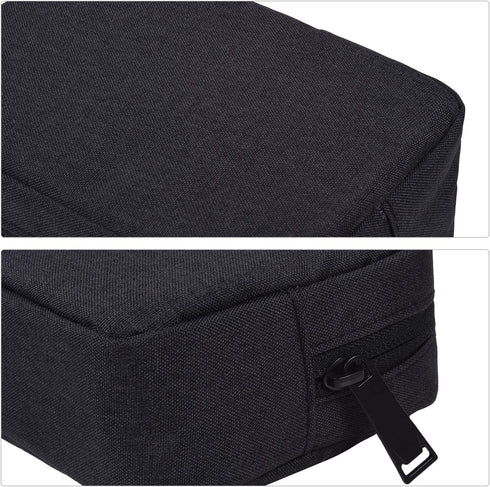 dealcase Canvas Waterproof Universal Electronic Accessories Organizer for Power Bank, Charging Cords, Gadgets, Black