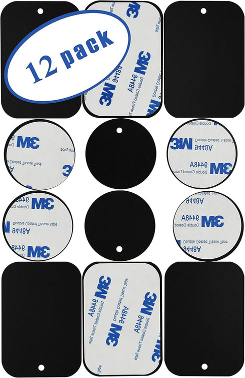 Great 1 Universal Metal Plates with 3M Adhesive for All Magnetic Car Mounts, Cell