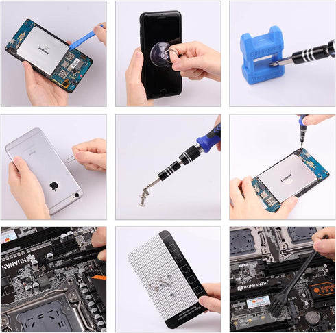 Precision Screwdriver Sets 124-Piece Tool Kit, Electronics Repair Tool Kit for iPhone, MacBook, Laptop, PC