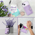 M-Plateau Phone Wallet Stick on Card Holder with Slim 3M Sticker for iPhone 14 Pro Case and Most Smartphones (Lavender)