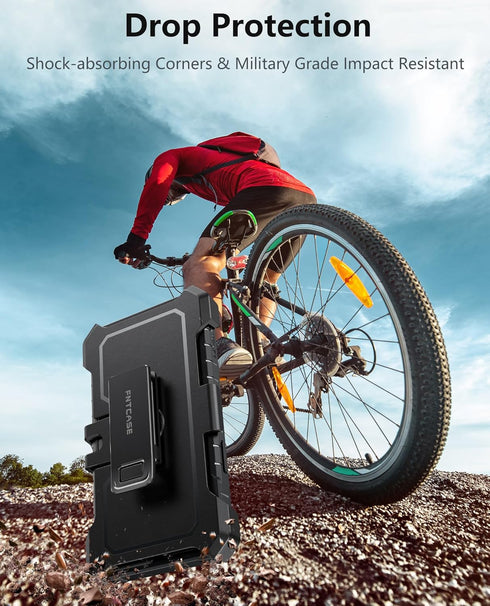 FNTCASE iPhone 13 Pro Max Case: Rugged, Military Grade Shockproof, Drop Proof, with Kickstand & Belt-Clip Holster,
