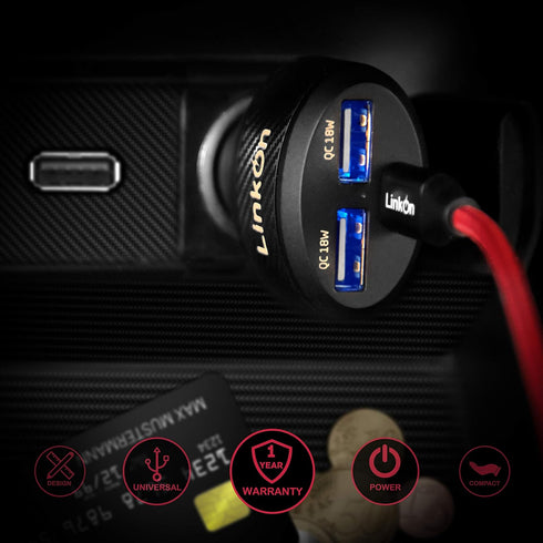 LinkOn 84W USB C Car Charger with 60W PD3.0 and 18W QC3.0 Ports, Compatible with MacBook, Dell XPS, Google Chromebook,