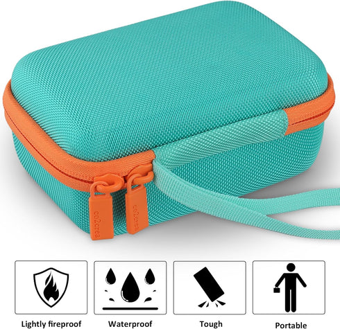 co2CREA Hard Case for Yoto Mini 2024 Edition Kids Audio Music Player, Teal Case Holds Up to 36 Audiobook Cards
